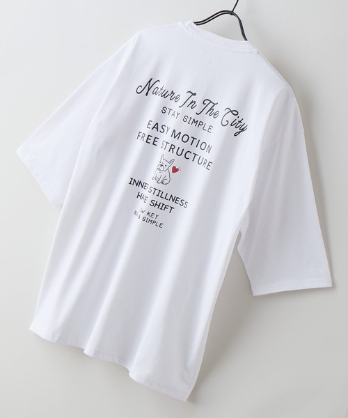 UNIIT(ユニット)の「【ZERO STAIN/ゼロステイン】汗染みの目立ちにくいTシャツ ZEROSTAIN ロゴ アニマル バックプリント オーバーサイズTシャツ 防汚 UVカット 綿タッチ・厚手(Tシャツ/カットソー・メンズ・ホワイト系その他2/ブラック系その他2/ブルー系その他/ホワイト系その他・X-LARGE/LARGE/MEDIUM)」の18枚目の写真