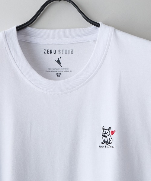 UNIIT(ユニット)の「【ZERO STAIN/ゼロステイン】汗染みの目立ちにくいTシャツ ZEROSTAIN ロゴ アニマル バックプリント オーバーサイズTシャツ 防汚 UVカット 綿タッチ・厚手(Tシャツ/カットソー・メンズ・ホワイト系その他2/ブラック系その他2/ブルー系その他/ホワイト系その他・X-LARGE/LARGE/MEDIUM)」の8枚目の写真