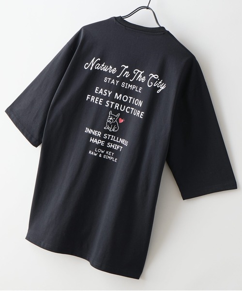 UNIIT(ユニット)の「【ZERO STAIN/ゼロステイン】汗染みの目立ちにくいTシャツ ZEROSTAIN ロゴ アニマル バックプリント オーバーサイズTシャツ 防汚 UVカット 綿タッチ・厚手(Tシャツ/カットソー・メンズ・ホワイト系その他2/ブラック系その他2/ブルー系その他/ホワイト系その他・X-LARGE/LARGE/MEDIUM)」の10枚目の写真
