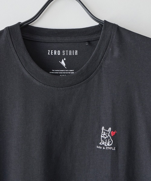 UNIIT(ユニット)の「【ZERO STAIN/ゼロステイン】汗染みの目立ちにくいTシャツ ZEROSTAIN ロゴ アニマル バックプリント オーバーサイズTシャツ 防汚 UVカット 綿タッチ・厚手(Tシャツ/カットソー・メンズ・ホワイト系その他2/ブラック系その他2/ブルー系その他/ホワイト系その他・X-LARGE/LARGE/MEDIUM)」の12枚目の写真