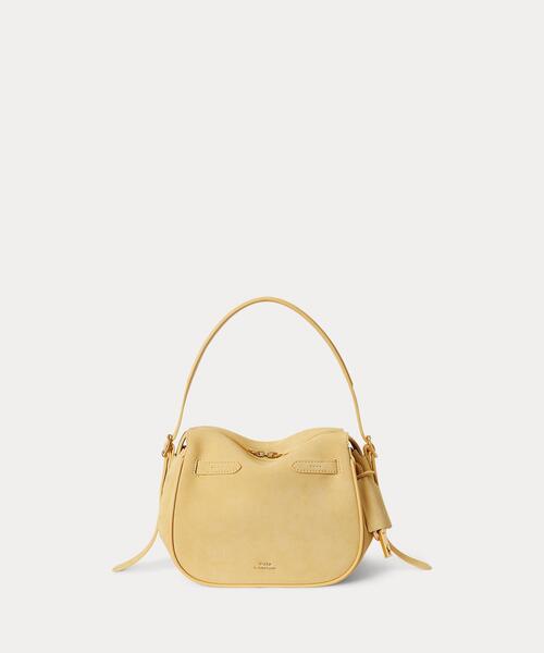 POLO RALPH LAUREN(ポロ ラルフ ローレン)の「Polo ID スエード ミニ サッチェル(ハンドバッグ・レディース・イエロー・ONE)」の1枚目の写真