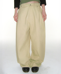52 WIDE COTTON PANTS BEIGE