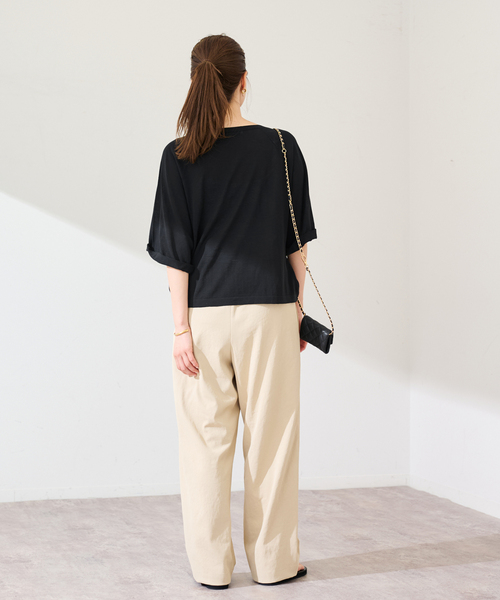 FRAMeWORK(フレームワーク)の「18G天竺ニットT-SHIRT(ニット/セーター・レディース・ブラック/ブラウン/ホワイト・FREE)」の6枚目の写真