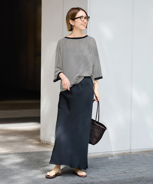 FRAMeWORK(フレームワーク)の「18G天竺ニットT-SHIRT(ニット/セーター・レディース・ブラック/ブラウン/ホワイト・FREE)」の10枚目の写真