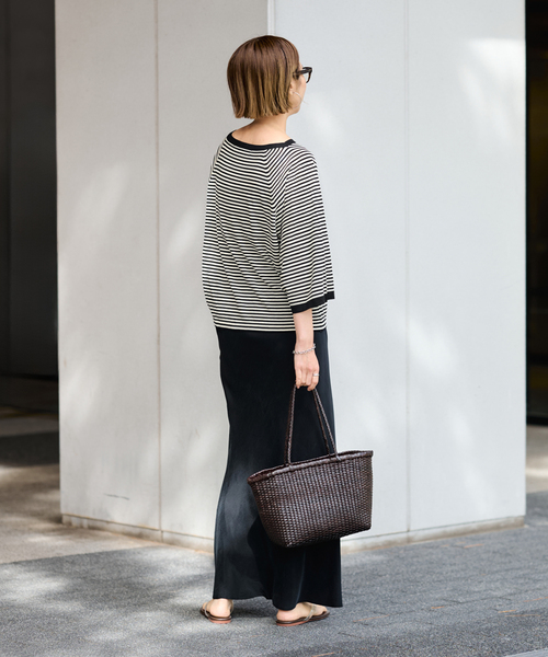 FRAMeWORK(フレームワーク)の「18G天竺ニットT-SHIRT(ニット/セーター・レディース・ブラック/ブラウン/ホワイト・FREE)」の12枚目の写真