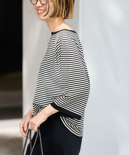 FRAMeWORK(フレームワーク)の「18G天竺ニットT-SHIRT(ニット/セーター・レディース・ブラック/ブラウン/ホワイト・FREE)」の14枚目の写真