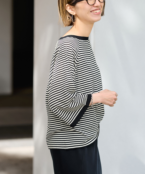 FRAMeWORK(フレームワーク)の「18G天竺ニットT-SHIRT(ニット/セーター・レディース・ブラック/ブラウン/ホワイト・FREE)」の15枚目の写真