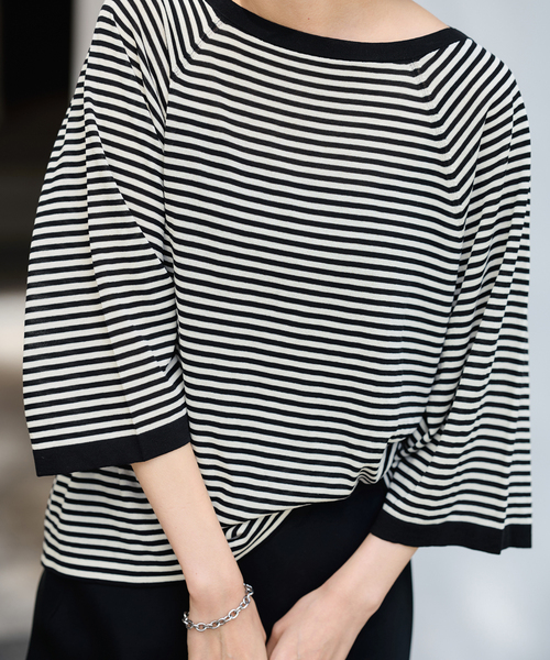 FRAMeWORK(フレームワーク)の「18G天竺ニットT-SHIRT(ニット/セーター・レディース・ブラック/ブラウン/ホワイト・FREE)」の17枚目の写真