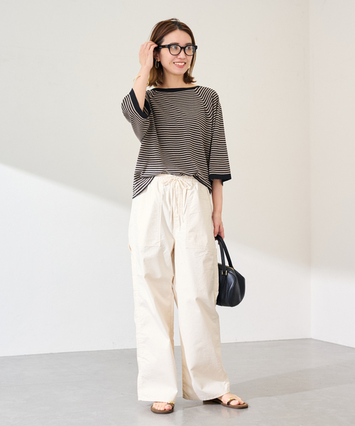 FRAMeWORK(フレームワーク)の「18G天竺ニットT-SHIRT(ニット/セーター・レディース・ブラック/ブラウン/ホワイト・FREE)」の19枚目の写真