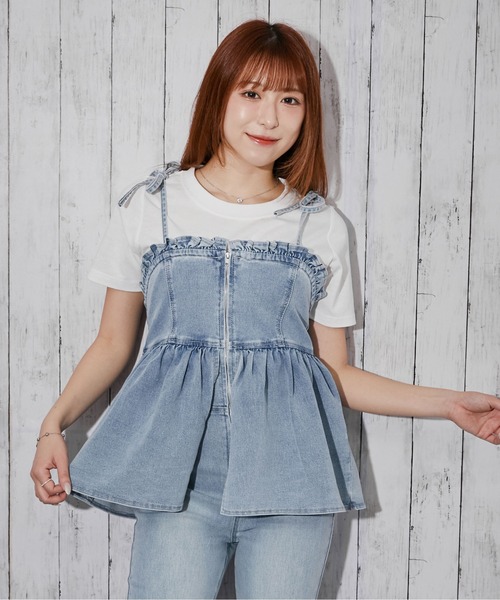 GORGE（ゴージ）の「《フレアーデニム×ビスチェ》オールインワン／Y2K／春夏／全2色（つなぎ/オールインワン・レディース・ブルー/ネイビー・F）」の21枚目の写真