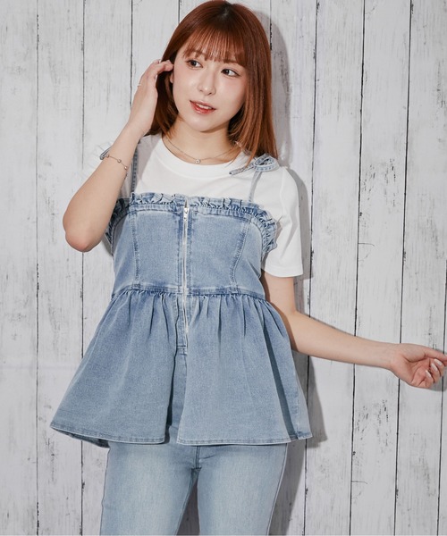 GORGE（ゴージ）の「《フレアーデニム×ビスチェ》オールインワン／Y2K／春夏／全2色（つなぎ/オールインワン・レディース・ブルー/ネイビー・F）」の20枚目の写真
