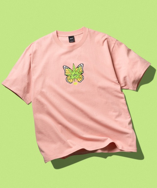 HUF（ハフ）の「GREEN BUDDERFLY TEE（Tシャツ/カットソー・メンズ・ホワイト/ブラック/オレンジ系その他・S/M/L/XL/XXL）」の21枚目の写真