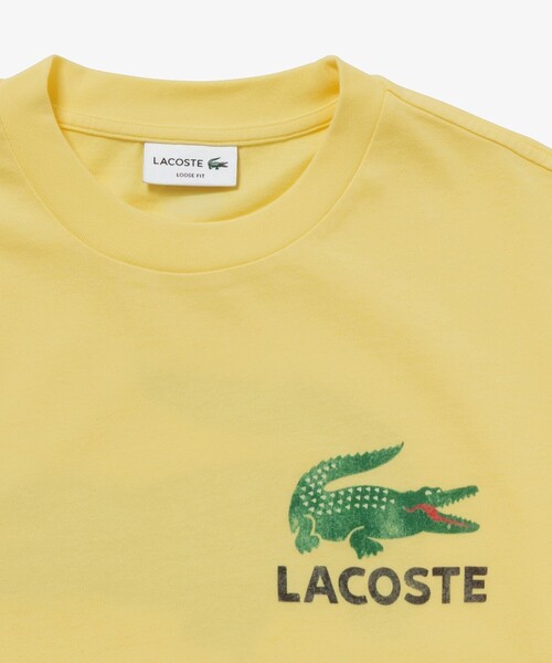 LACOSTE(ラコステ)の「ヴィンテージ ロゴプリント ルーズフィットTシャツ(Tシャツ/カットソー・メンズ・イエロー/ダークアッシュ/オフホワイト・5/4/3/2)」の13枚目の写真