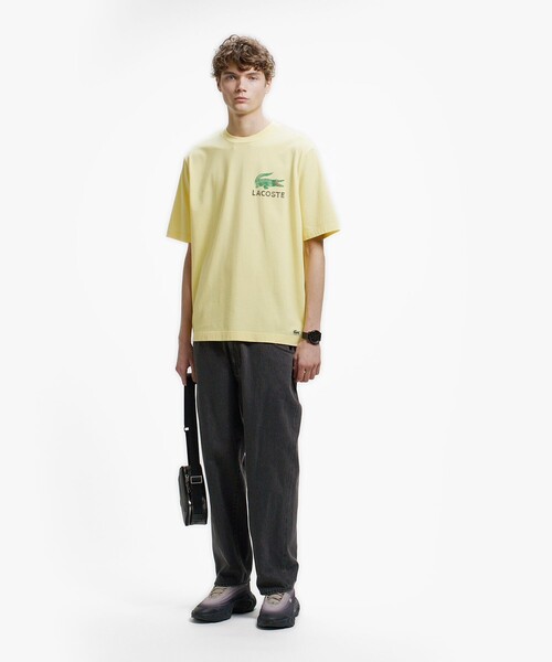 LACOSTE(ラコステ)の「ヴィンテージ ロゴプリント ルーズフィットTシャツ(Tシャツ/カットソー・メンズ・イエロー/ダークアッシュ/オフホワイト・5/4/3/2)」の17枚目の写真