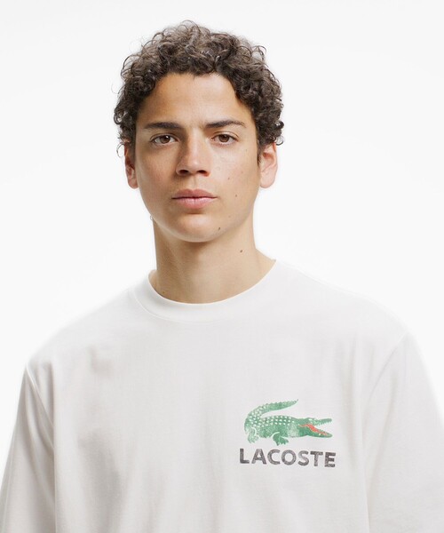 LACOSTE(ラコステ)の「ヴィンテージ ロゴプリント ルーズフィットTシャツ(Tシャツ/カットソー・メンズ・イエロー/ダークアッシュ/オフホワイト・5/4/3/2)」の19枚目の写真