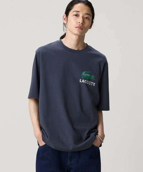 LACOSTE(ラコステ)の「ヴィンテージ ロゴプリント ルーズフィットTシャツ(Tシャツ/カットソー・メンズ・イエロー/ダークアッシュ/オフホワイト・5/4/3/2)」の3枚目の写真