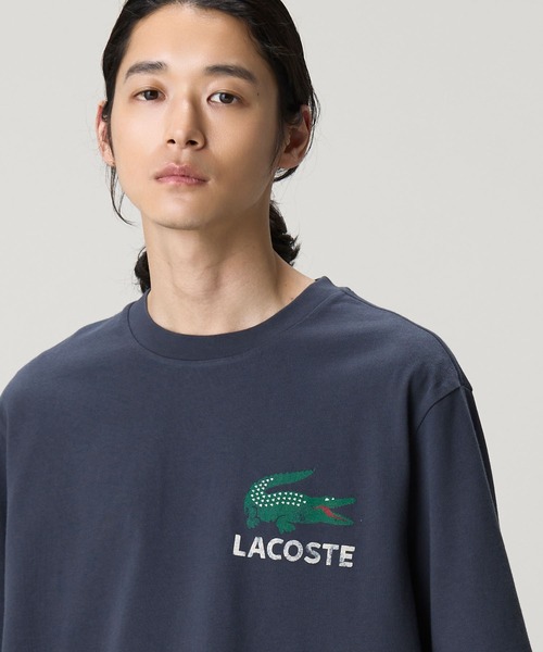 LACOSTE(ラコステ)の「ヴィンテージ ロゴプリント ルーズフィットTシャツ(Tシャツ/カットソー・メンズ・イエロー/ダークアッシュ/オフホワイト・5/4/3/2)」の6枚目の写真