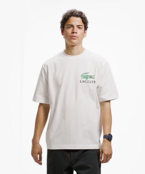 LACOSTE(ラコステ)の「ヴィンテージ ロゴプリント ルーズフィットTシャツ(Tシャツ/カットソー・メンズ・イエロー/ダークアッシュ/オフホワイト・5/4/3/2)」の9枚目の写真