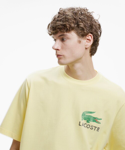 LACOSTE(ラコステ)の「ヴィンテージ ロゴプリント ルーズフィットTシャツ(Tシャツ/カットソー・メンズ・イエロー/ダークアッシュ/オフホワイト・5/4/3/2)」の7枚目の写真