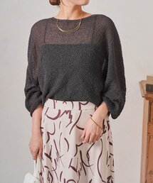Jena espace merveilleux | ペーパーヤーンルーズニット(ニット/セーター)
