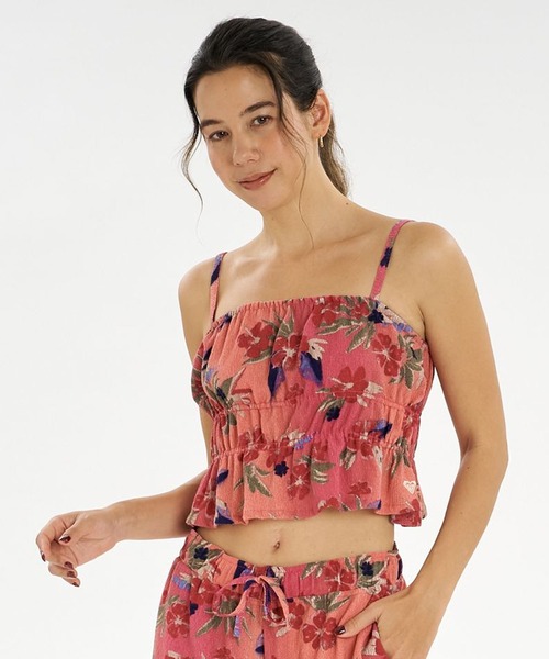 ROXY(ロキシー)の「ROXY/ロキシー キャミソール ラッシュガードキャミ セットアップ対応 HIBISCUS TIDE CAMI RLY262017 UT(キャミソール・レディース・ブラック系その他/ピンク系その他・L/M)」の8枚目の写真
