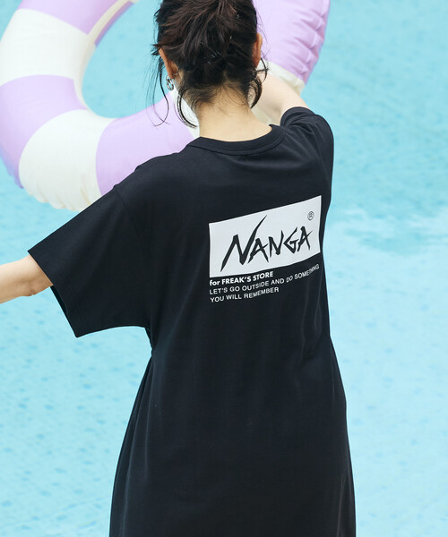 FREAK'S STORE(フリークスストア)の「NANGA × FREAK'S STORE/ナンガ 別注 ウエストコード カットワンピース/Tシャツワンピース(ワンピース・レディース・ブラック/ホワイト/ブルー・FREE)」の21枚目の写真