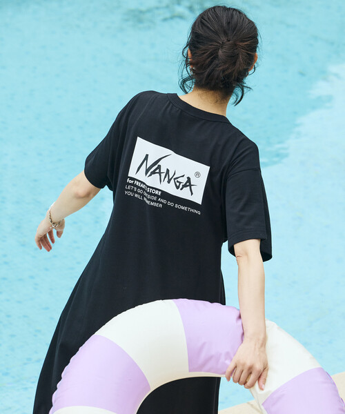 FREAK'S STORE(フリークスストア)の「NANGA × FREAK'S STORE/ナンガ 別注 ウエストコード カットワンピース/Tシャツワンピース(ワンピース・レディース・ブラック/ホワイト/ブルー・FREE)」の22枚目の写真