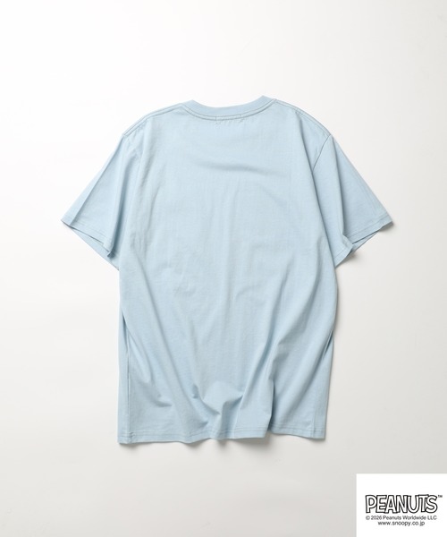 PEANUTS（ピーナッツ）の「PEANUTS刺繍ポケットTシャツ 半袖（Tシャツ/カットソー・レディース・ブラック/ホワイト系/サックスブルー系/オフホワイト/杢グレー/ネイビー・LL/M/L）」の16枚目の写真