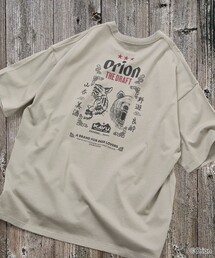 KAVU（カブー）の「KAVU/カブー 限定展開 KAVU×ORION 別注 ビッグシルエット アニマルバックプリント クルーネック Tシャツ / TIGER＆BEAR（Tシャツ/カットソー）」