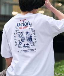 KAVU（カブー）の「KAVU/カブー 限定展開 KAVU×ORION 別注 ビッグシルエット アニマルバックプリント クルーネック Tシャツ / TIGER＆BEAR（Tシャツ/カットソー）」