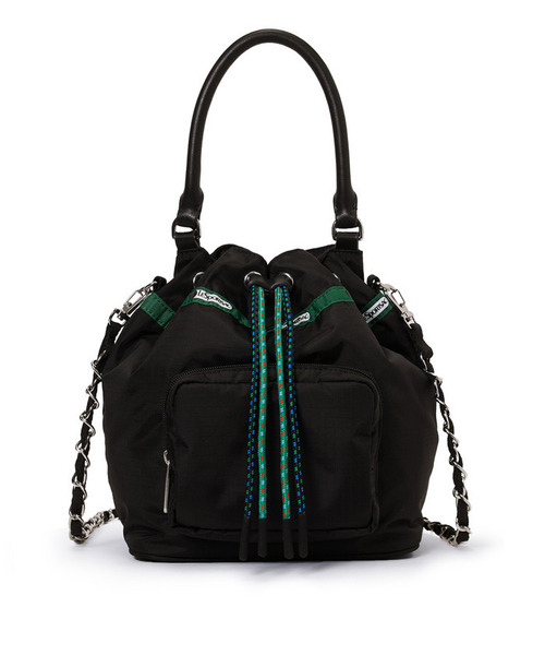 LeSportsac(レスポートサック)の「DBL DRAWST CHAIN BAG ミッドナイトグロウコード(ショルダーバッグ・レディース・ブラック・FREE)」の5枚目の写真