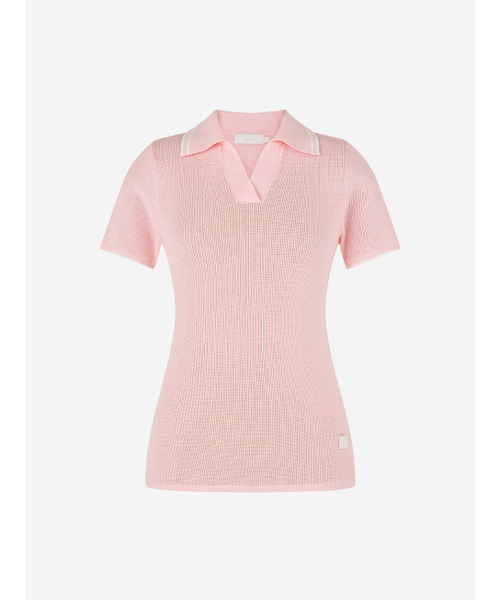 LORDLOAR(ロードロアル)の「スカシ配色カラー ニット PINK(ニット/セーター・レディース・その他・SMALL/MEDIUM/LARGE)」の4枚目の写真
