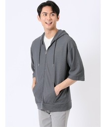 m.f.editorial（エムエフエディトリアル）の「【羽織り 薄手 軽量】カウラ/Kaule ハニカム メッシュ 半端袖 パーカー（パーカー）」