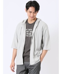 m.f.editorial（エムエフエディトリアル）の「【羽織り 薄手 軽量】カウラ/Kaule ハニカム メッシュ 半端袖 パーカー（パーカー）」