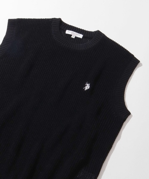 U.S. POLO ASSN.(ユーエスポロアッスン)の「【U.S. POLO ASSN./ユーエスポロアッスン】ワンポイント刺繍 シアーニットベスト(ベスト・メンズ・ネイビー/ブラック・LL/L/M)」の7枚目の写真