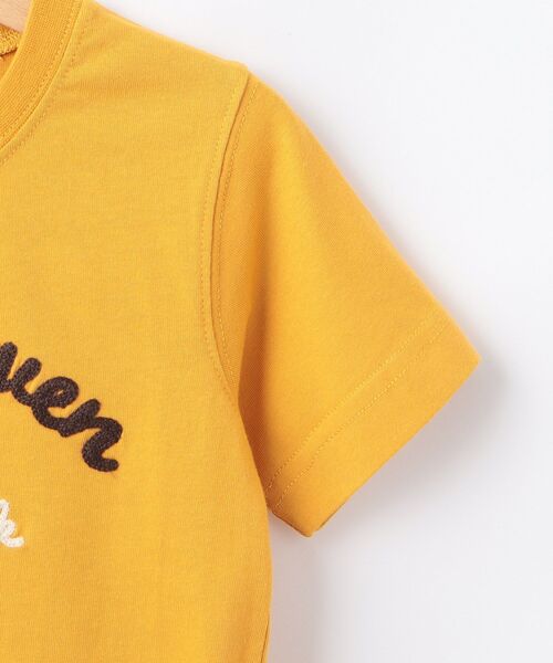 Dessin(デッサン)の「【リンクコーデ可/洗える】オーガニックコットンロゴTシャツ(Tシャツ/カットソー・キッズ・イエロー/ホワイト・14/12/10)」の6枚目の写真
