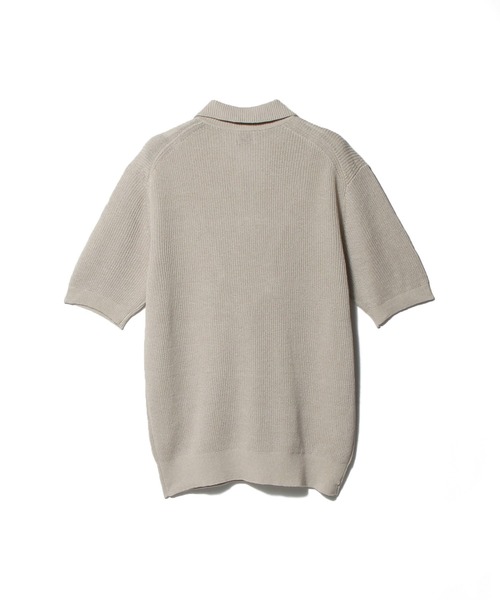ESTNATION(エストネーション)の「ESTNATION / リネンコットン スキッパーニット(ニット/セーター・メンズ・ベージュ/ネイビー・MEDIUM/LARGE)」の8枚目の写真