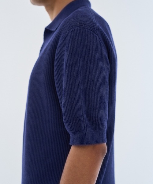 ESTNATION(エストネーション)の「ESTNATION / リネンコットン スキッパーニット(ニット/セーター・メンズ・ベージュ/ネイビー・MEDIUM/LARGE)」の13枚目の写真