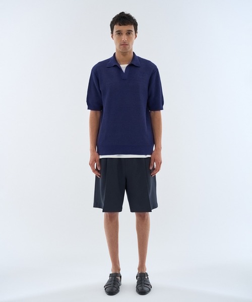 ESTNATION(エストネーション)の「ESTNATION / リネンコットン スキッパーニット(ニット/セーター・メンズ・ベージュ/ネイビー・MEDIUM/LARGE)」の14枚目の写真