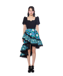 GREEDILOUS（グリディアス）の「Signature Floral Puff-Sleeve Dress（ワンピース）」