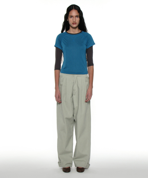 PARTIMENTO WOMEN(パルティメントウィメン)の「PWC シア レグラン スティッチ ショートスリーブ Tシャツ_ティル(Tシャツ/カットソー・レディース・その他・SMALL/MEDIUM/LARGE)」の2枚目の写真