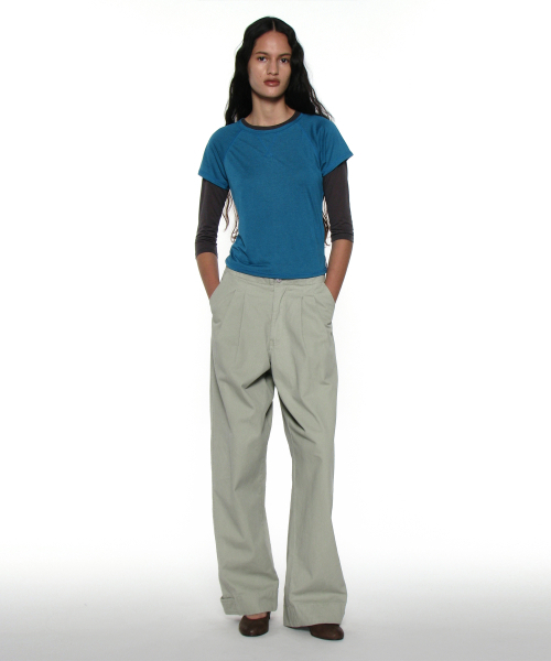 PARTIMENTO WOMEN(パルティメントウィメン)の「PWC シア レグラン スティッチ ショートスリーブ Tシャツ_ティル(Tシャツ/カットソー・レディース・その他・SMALL/MEDIUM/LARGE)」の5枚目の写真