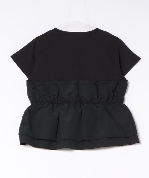RIKKA FEMME(リッカファム)の「RIKKA FEMME/リッカファム 半袖 Tシャツ ドロスト ギャザー ドッキングカットソー RF6S-2106(Tシャツ/カットソー・レディース・ブラック/カーキ/ベージュ・FREE)」の4枚目の写真