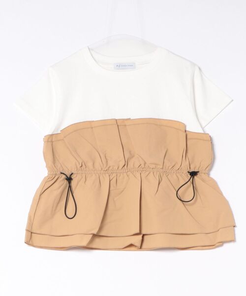 RIKKA FEMME(リッカファム)の「RIKKA FEMME/リッカファム 半袖 Tシャツ ドロスト ギャザー ドッキングカットソー RF6S-2106(Tシャツ/カットソー・レディース・ブラック/カーキ/ベージュ・FREE)」の20枚目の写真
