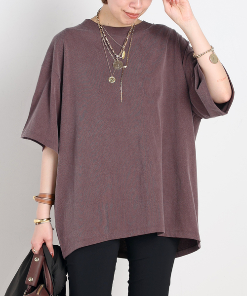 AMERICANA（アメリカーナ）の「【AMERICANA/アメリカーナ】別注OVER SILHOUETTE T（Tシャツ/カットソー・レディース・ブラック系その他/ボルドー・FREE）」の14枚目の写真