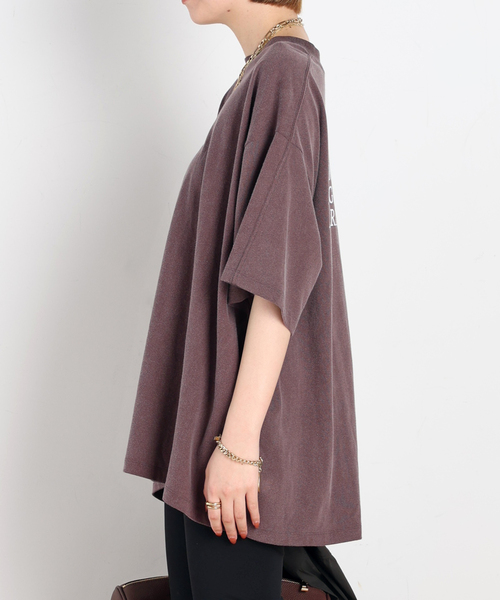 AMERICANA（アメリカーナ）の「【AMERICANA/アメリカーナ】別注OVER SILHOUETTE T（Tシャツ/カットソー・レディース・ブラック系その他/ボルドー・FREE）」の15枚目の写真