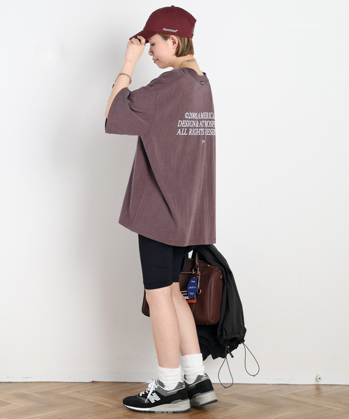 AMERICANA（アメリカーナ）の「【AMERICANA/アメリカーナ】別注OVER SILHOUETTE T（Tシャツ/カットソー・レディース・ブラック系その他/ボルドー・FREE）」の17枚目の写真