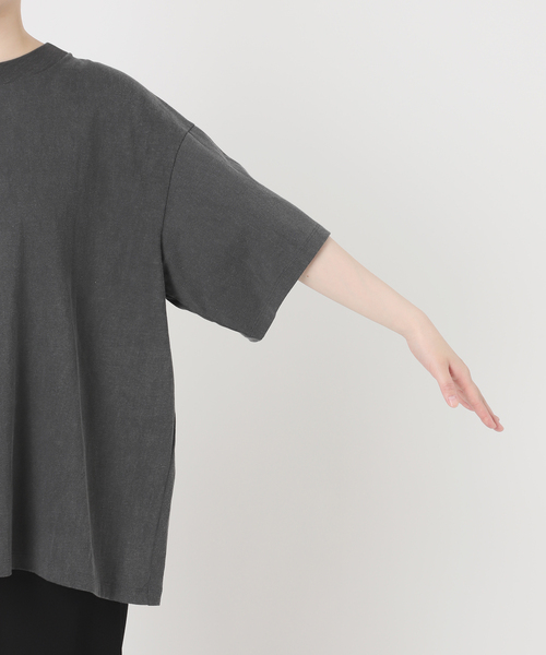 AMERICANA（アメリカーナ）の「【AMERICANA/アメリカーナ】別注OVER SILHOUETTE T（Tシャツ/カットソー・レディース・ブラック系その他/ボルドー・FREE）」の4枚目の写真