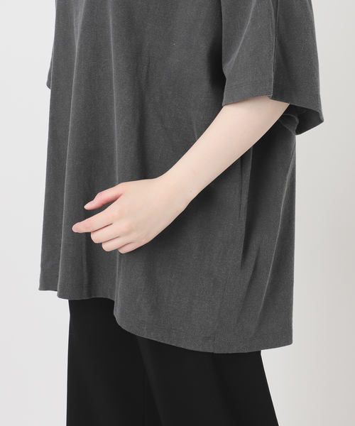 AMERICANA（アメリカーナ）の「【AMERICANA/アメリカーナ】別注OVER SILHOUETTE T（Tシャツ/カットソー・レディース・ブラック系その他/ボルドー・FREE）」の5枚目の写真