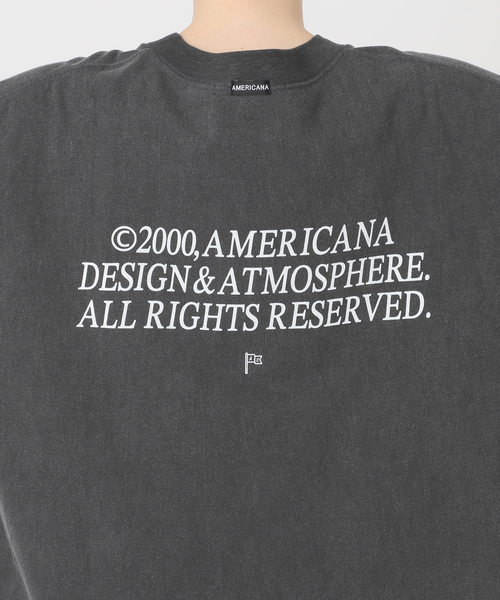 AMERICANA（アメリカーナ）の「【AMERICANA/アメリカーナ】別注OVER SILHOUETTE T（Tシャツ/カットソー・レディース・ブラック系その他/ボルドー・FREE）」の6枚目の写真
